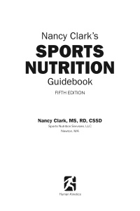 NANCY CLARK - NANCY CLARK'S SPORTS NUTRITION GUIDEBOOK 5TH EDITION