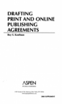 Kaufman R. - Drafting Print and Online Publishing Agreements + CD
