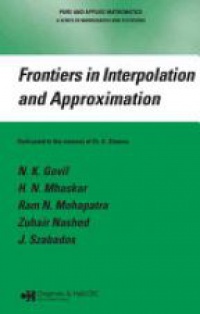 N. K. Govil,H. N. Mhaskar,Ram N. Mohapatra,Zuhair Nashed,J. Szabados - Frontiers in Interpolation and Approximation