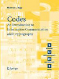 Biggs - Codes: An Introduction to Information Communication and Cryptography