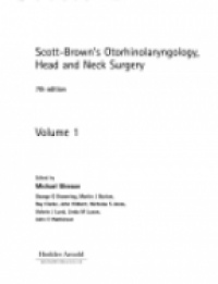 Michael J Gleeson,Ray C Clarke - Scott-Brown's Otorhinolaryngology: Head and Neck Surgery, 3 Volume Set