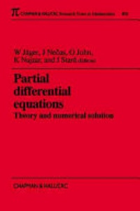 Necas J., Jager Willi, Stara Jana, John Oldrich, Najzar Karel - Partial Differential Equations: Theory and Numerical Solution