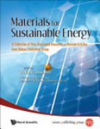 Dusastre Vincent - Materials For Sustainable Energy: A Collection Of Peer-reviewed Research And Review Articles From Nature Publishing Group