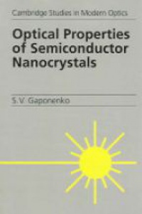 Gaponenko S. - Optical Properties of Semiconductor Nanocrystals