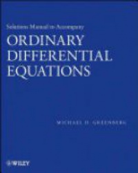 Michael D. Greenberg - Solutions Manual to Accompany Ordinary Differential Equations
