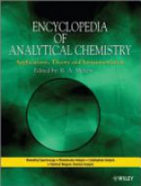  - Encyclopedia of Analytical Chemistry: Applications, Theory, and Instrumentation, 18 Volume Set