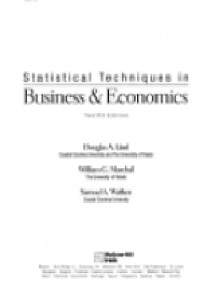 Lind D. - Statistical Techniques in Business Economics