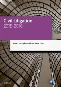 Cunningham-Hill, Susan; Elder, Karen - Civil Litigation 2015-2016 