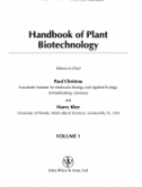 Christou P. - Handbook of Plant Biotechnology 2 Vols. Set